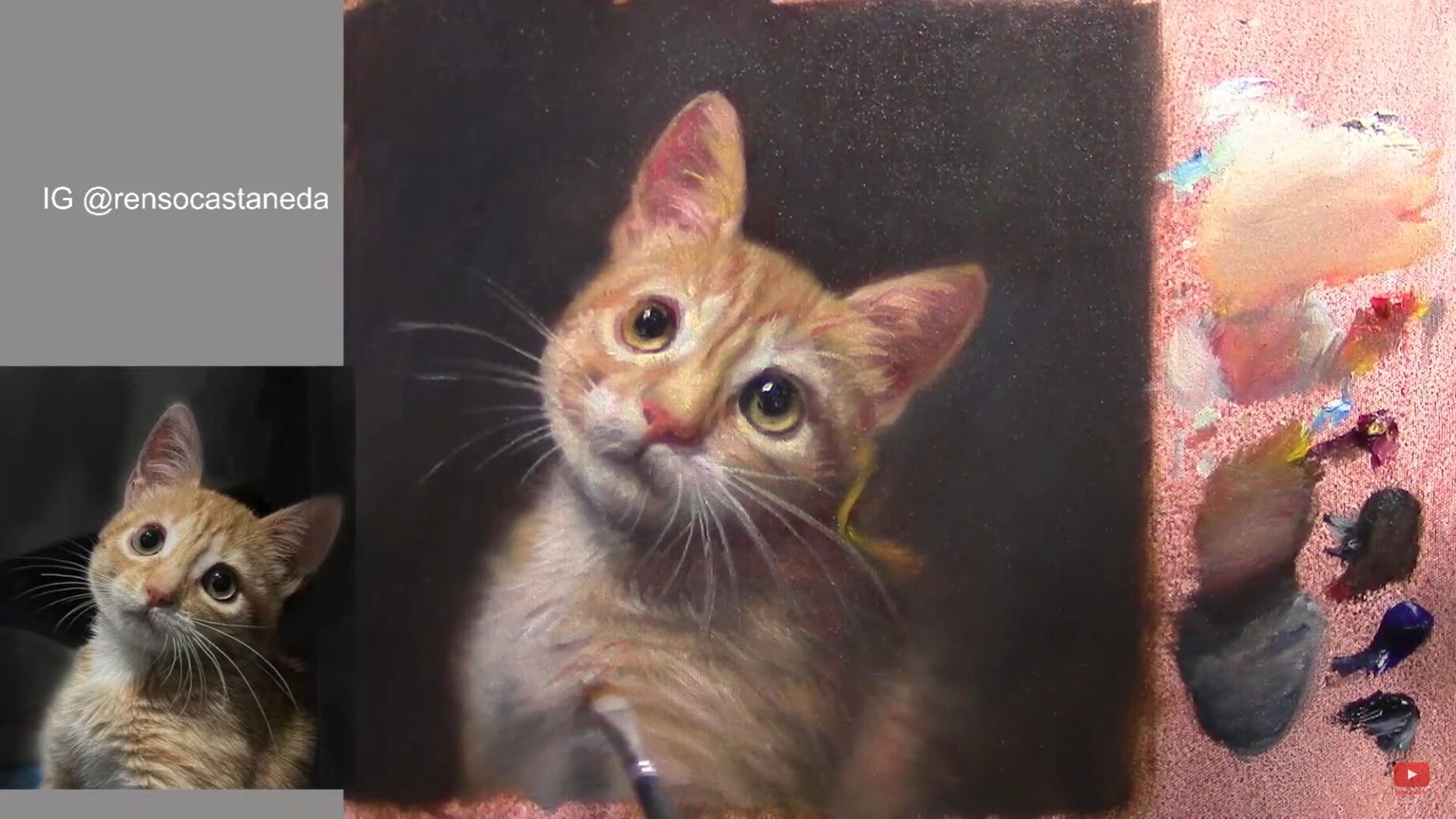 Pintando a Tami, una pintura de gato por encargo lleno de ternura y detalles